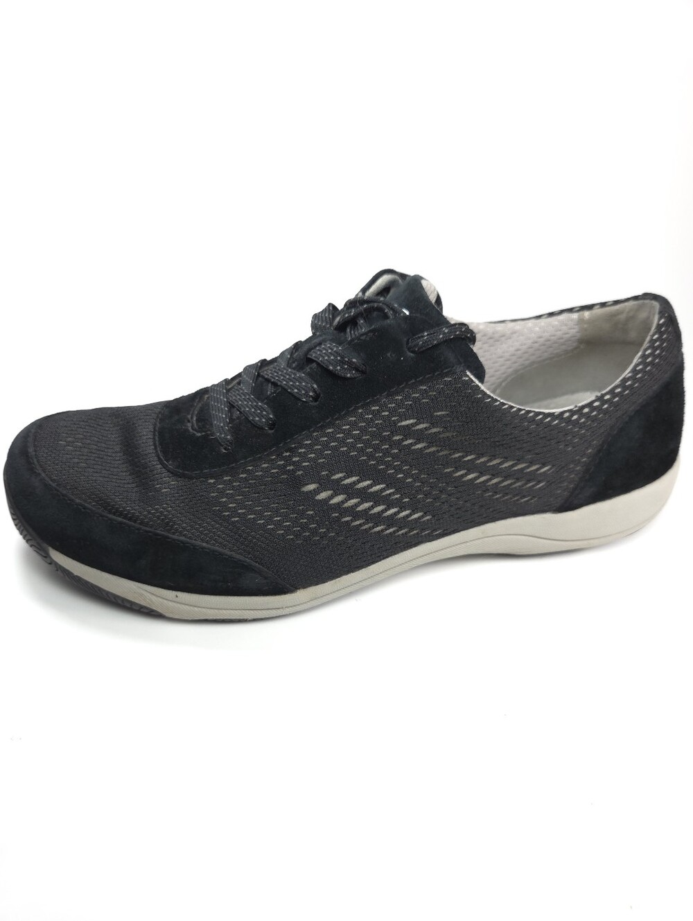 Dansko Hayes Black Suede & Leather Lightweight Comfort Sneakers Sz 7.5